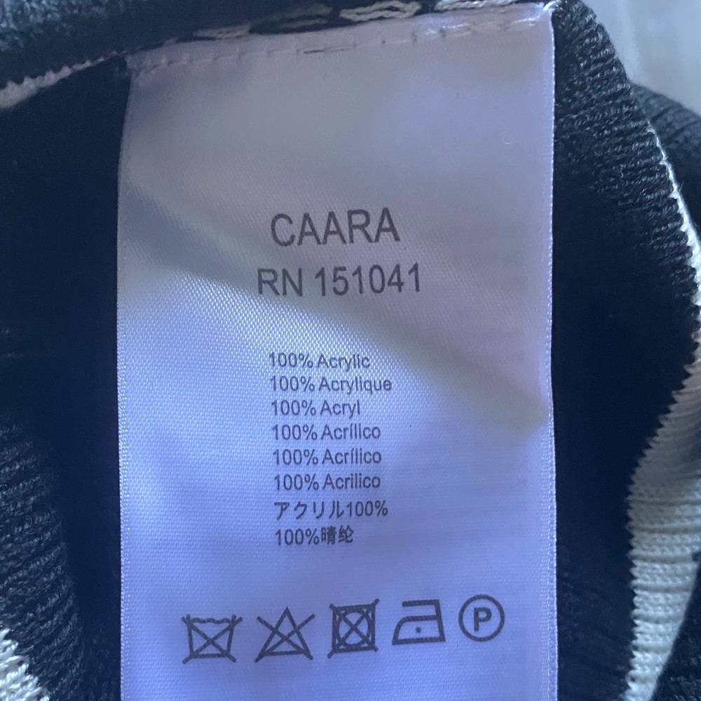 CAARA Black and Cream Striped L/S Dress Women’s Size M NWT Preppy Casual Warm - Picture 7 of 7